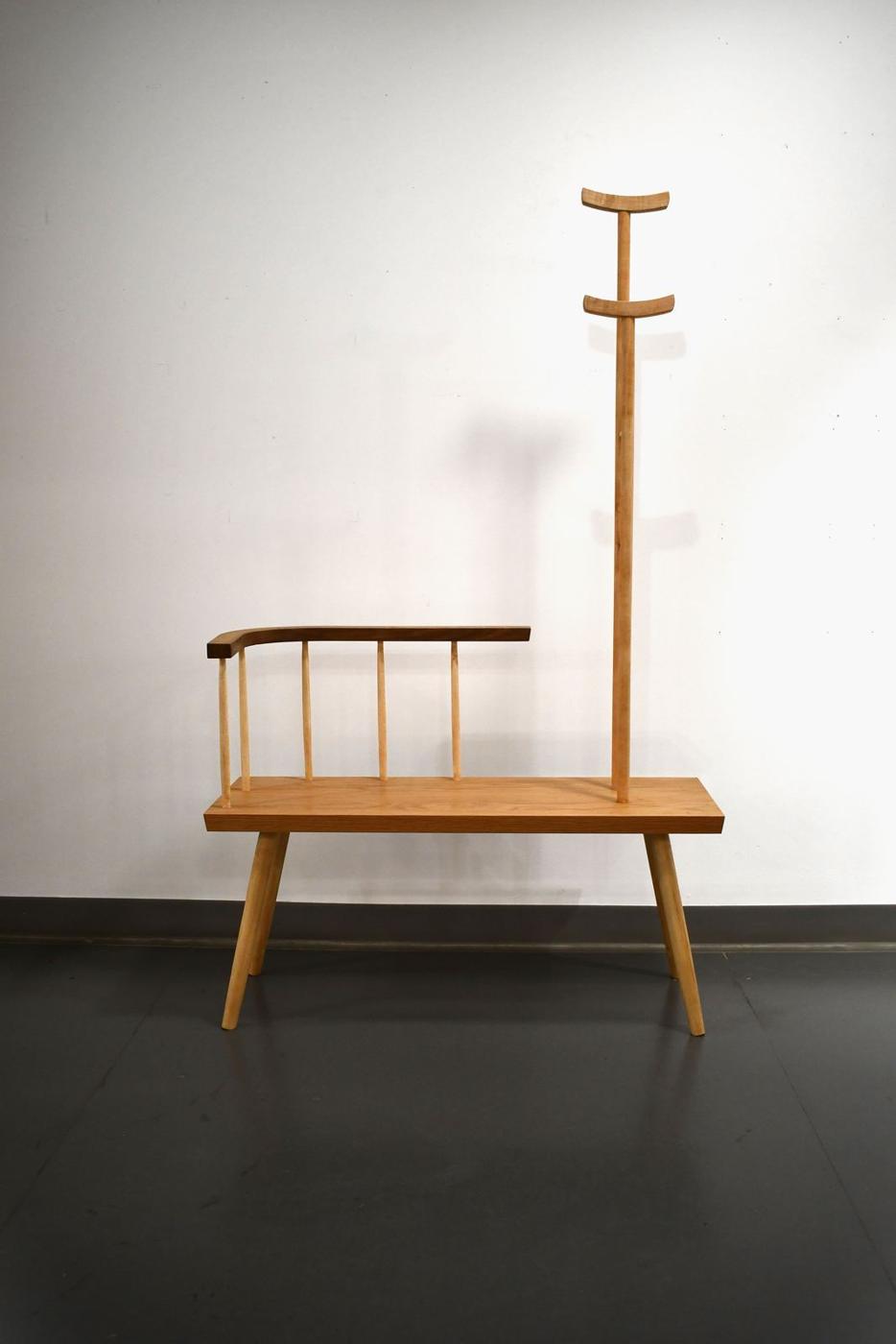 Entry bench with coat stand