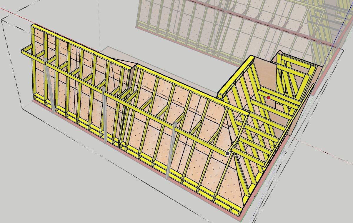 SketchUp model of the frame