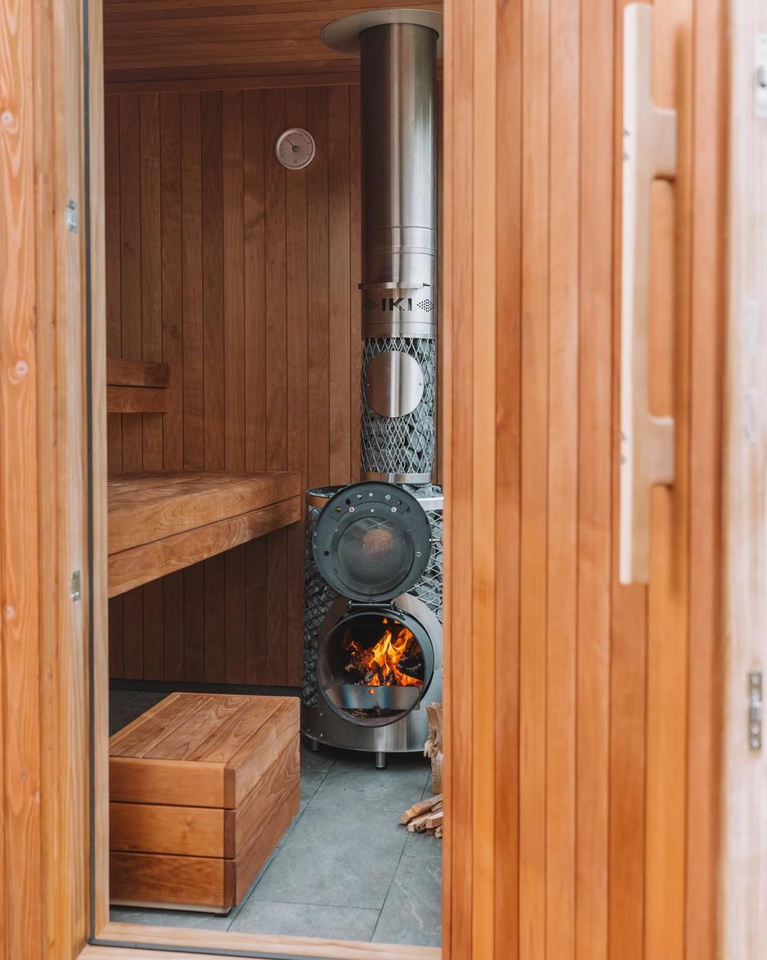 View through the sauna door
