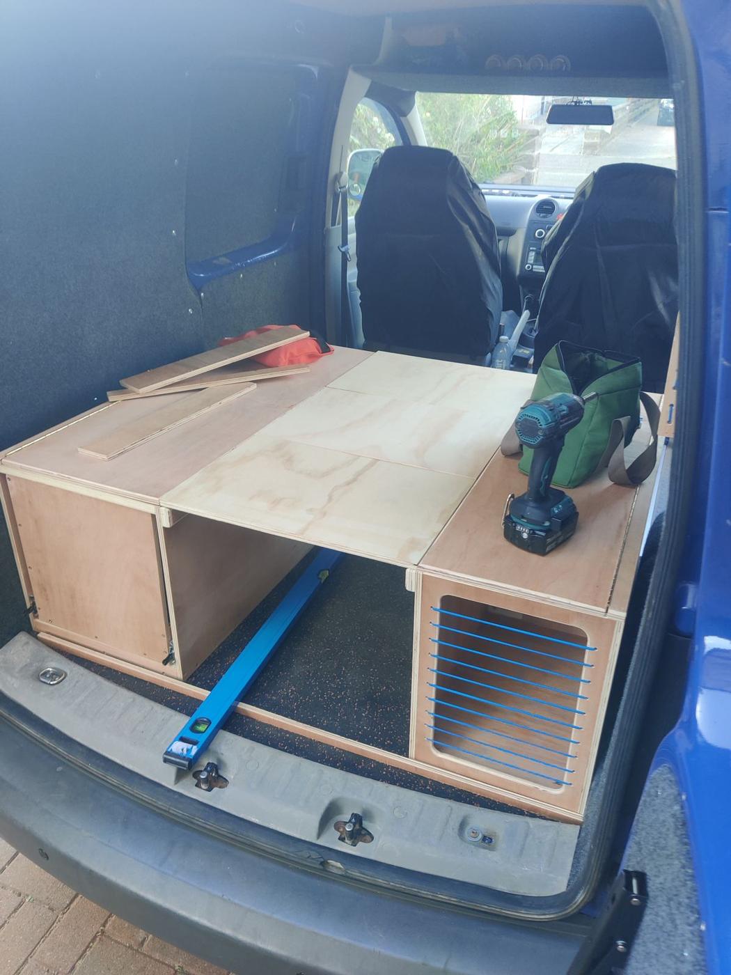 Custom furniture in the van
